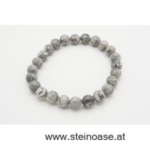 Herren Armband Grey-Stone, 8mm, Gr.XL